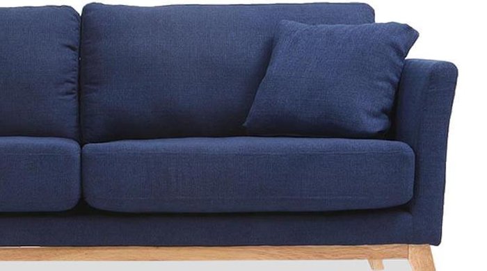 Диван прямой Дублин Blue темно-синего цвета - купить Прямые диваны по цене 38600.0