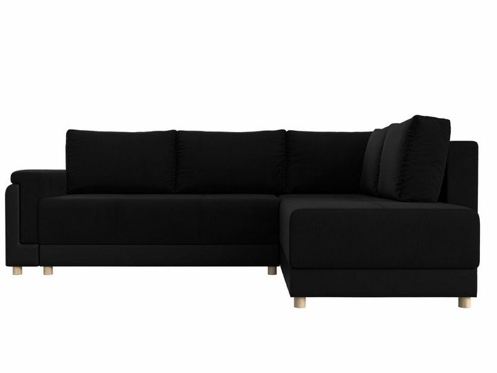 Угловой диван-кровать Лига 024 черного цвета правый угол - купить Угловые диваны по цене 66999.0