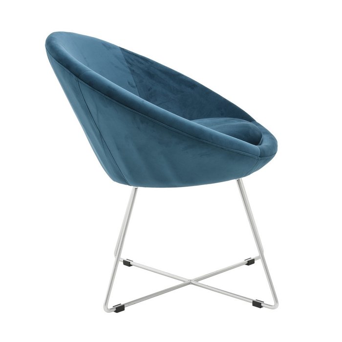 Кресло круглое синего цвета - купить Интерьерные кресла по цене 29340.0