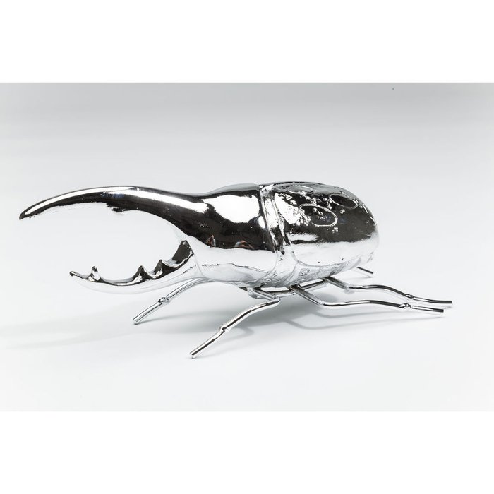 Статуэтка Herkules beetle серебряного цвета - лучшие Фигуры и статуэтки в INMYROOM