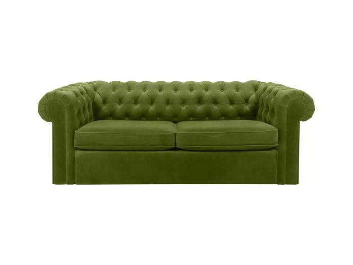 Диван Chesterfield зеленого цвета