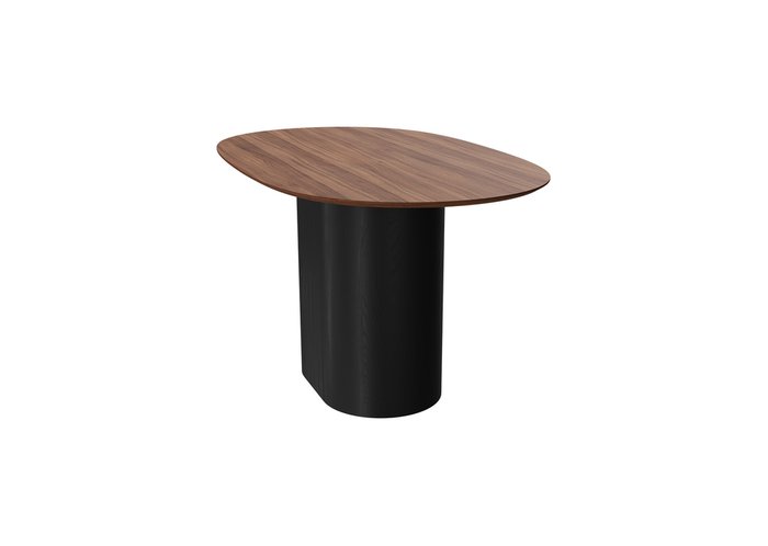 Овальный обеденный стол Type 140 черно-коричневого цвета - лучшие Обеденные столы в INMYROOM