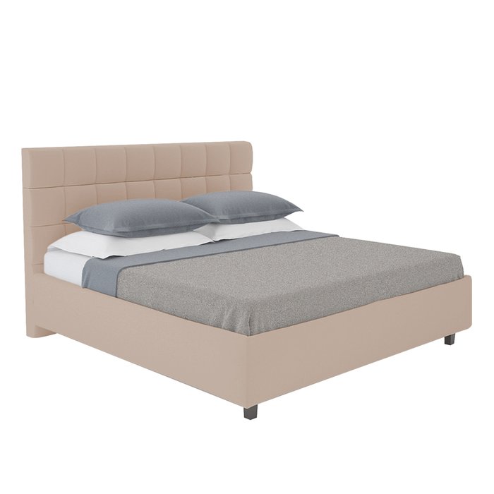 Кровать Wales Велюр Серо-коричневый 200х200 - купить Кровати для спальни по цене 102000.0