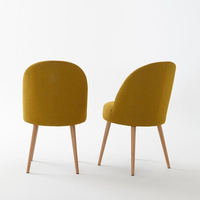 Комплект из двух стульев Quilda желтого цвета - купить Обеденные стулья по цене 32629.0