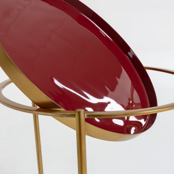 Журнальный стол Naoko из металла бордового цвета - лучшие Журнальные столики в INMYROOM