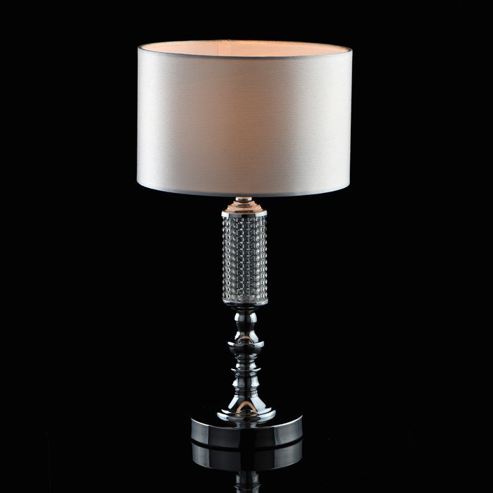 Настольная лампа Онтарио с белым абажуром  - купить Настольные лампы по цене 12540.0