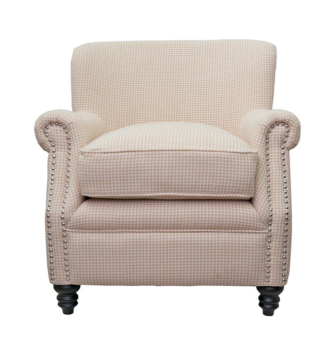 Полукресло Melange с обивкой из льна бежевого цвета - купить Интерьерные кресла по цене 42480.0