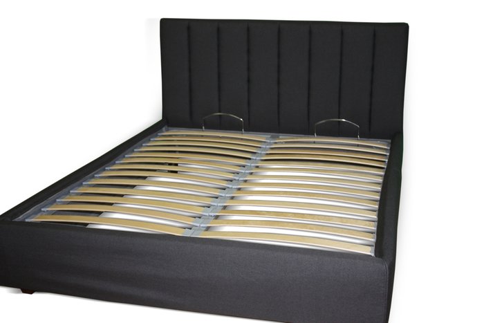 Кровать Клэр 160х200 черного цвета с подъемным механизмом - купить Кровати для спальни по цене 85950.0