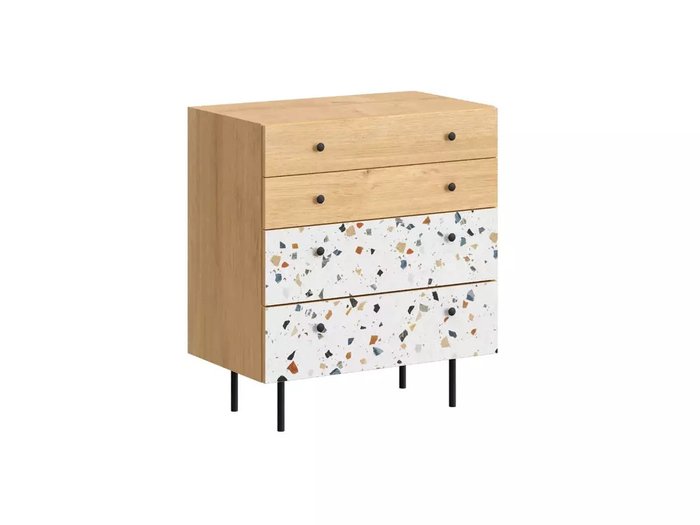 Комод Frida с принтом Marble на металлических ножках  - купить Комоды по цене 27688.0