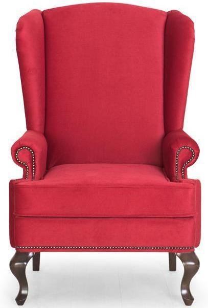 Кресло английское Биг Бен с ушками дизайн 34 красного цвета - купить Интерьерные кресла по цене 27850.0