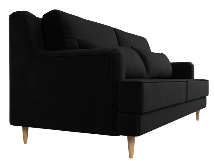 Прямой диван Джерси черного цвета - лучшие Прямые диваны в INMYROOM