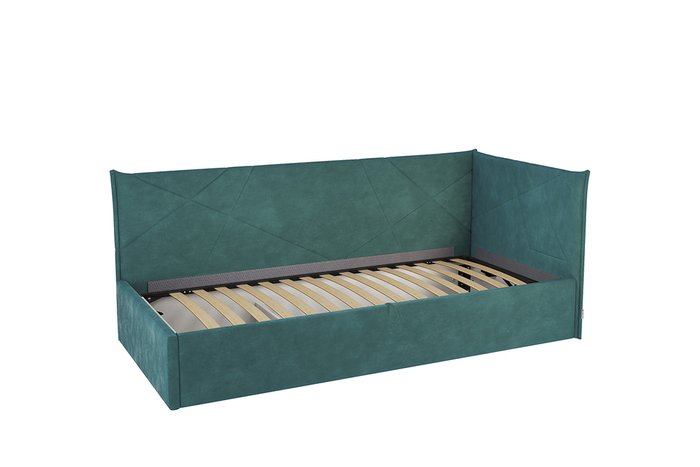 Кровать Квест 90х200 сине-зеленого цвета с подъемным механизмом - купить Кровати для спальни по цене 27790.0