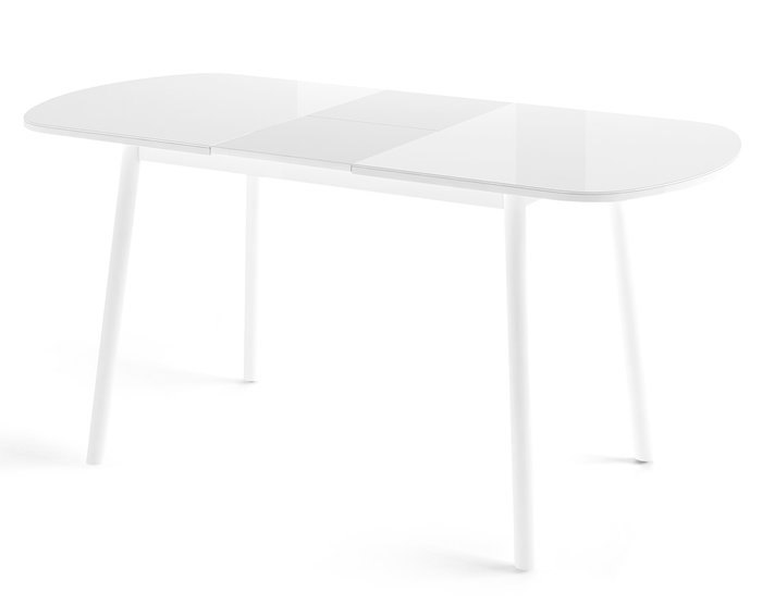 Раздвижной обеденный стол Раунд L белого цвета - купить Обеденные столы по цене 14490.0