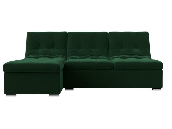 Угловой диван-кровать Релакс зеленого цвета угол левый - купить Угловые диваны по цене 82999.0
