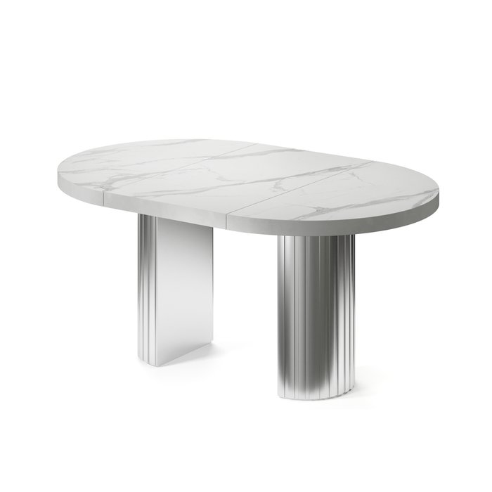 Обеденный стол раздвижной Регул М на серебряном основании - купить Обеденные столы по цене 128285.0