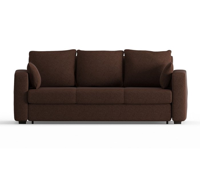 Диван-кровать Риквир темно-коричневого цвета - купить Прямые диваны по цене 36900.0