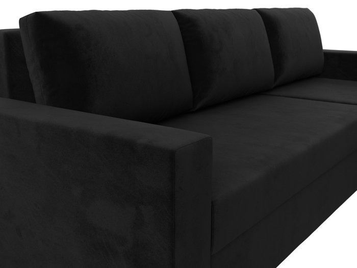 Угловой диван-кровать Траумберг Лайт черного цвета правый угол - лучшие Угловые диваны в INMYROOM Угловой диван-кровать Траумберг Лайт черного цвета правый угол - лучшие Угловые диваны в INMYROOM