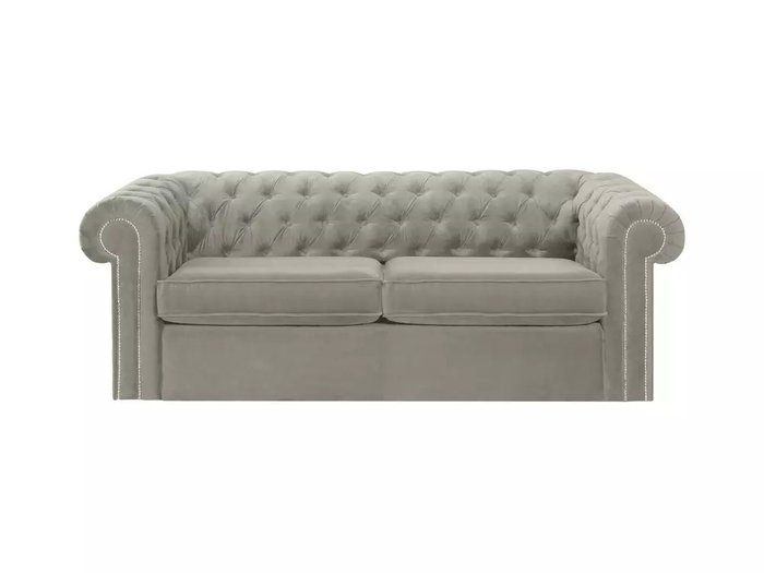 Диван-кровать Chesterfield серого цвета