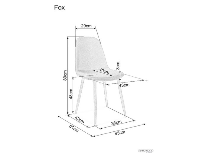 Стул Fox серого цвета - лучшие Обеденные стулья в INMYROOM