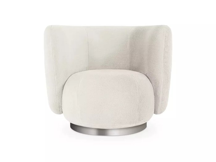 Кресло Lucca белого цвета с серым основанием  - купить Интерьерные кресла по цене 59040