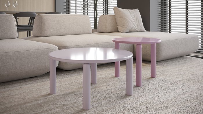 Столик журнальный Блейр сиреневого цвета - купить Журнальные столики по цене 27360 Столик журнальный Блейр сиреневого цвета - купить Журнальные столики по цене 27360