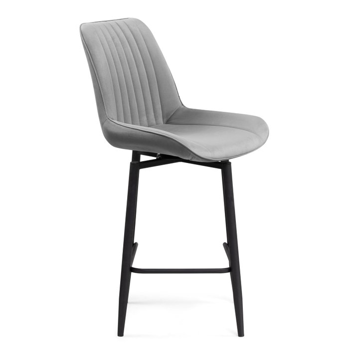 Стул полубарный Седа светло-серого цвета - лучшие Барные стулья в INMYROOM