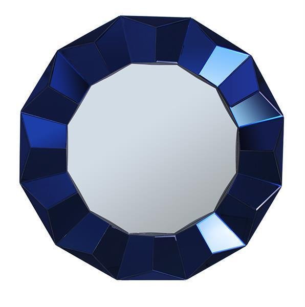 Настенное зеркало Krona в раме синего цвета