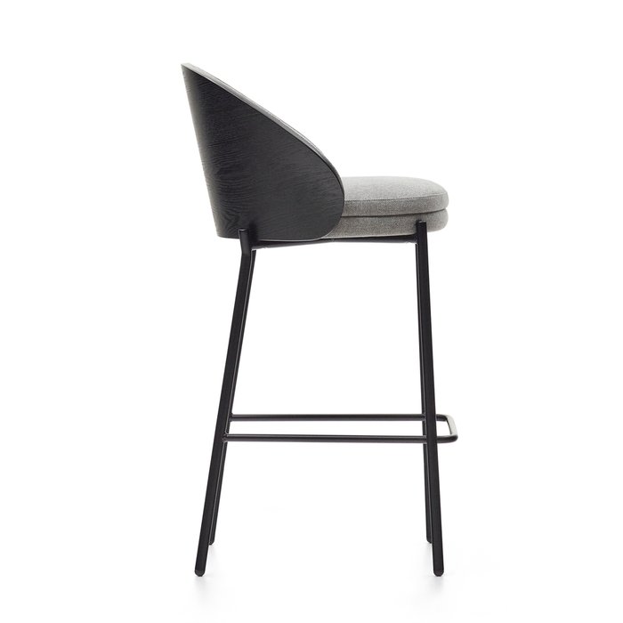Полубарный стул Eamy серо-черного цвета - купить Барные стулья по цене 64990.0