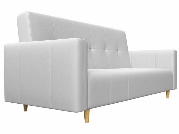 Прямой диван-кровать Вест белого цвета (экокожа) - лучшие Прямые диваны в INMYROOM