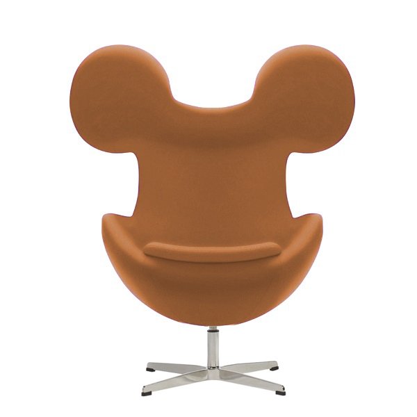 Кресло "Egg Mickey" коричневого цвета   