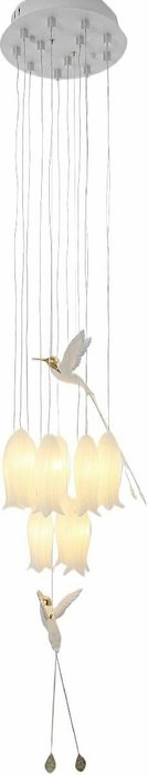 Подвесная люстра POLLY MZ121830-12-280 (керамика, цвет белый) - купить Подвесные люстры по цене 85135.0 Подвесная люстра POLLY MZ121830-12-280 (керамика, цвет белый) - купить Подвесные люстры по цене 85135.0