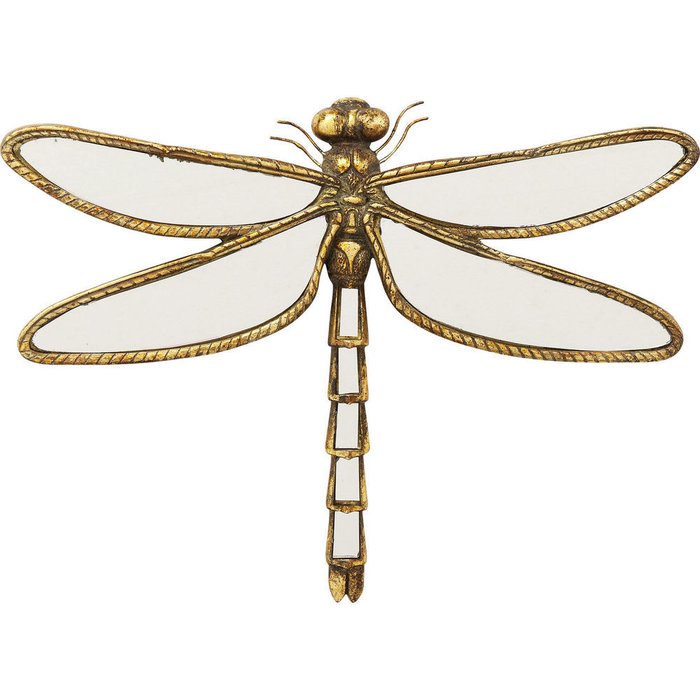 Украшение настенное Dragonfly золотого цвета Украшение настенное Dragonfly золотого цвета