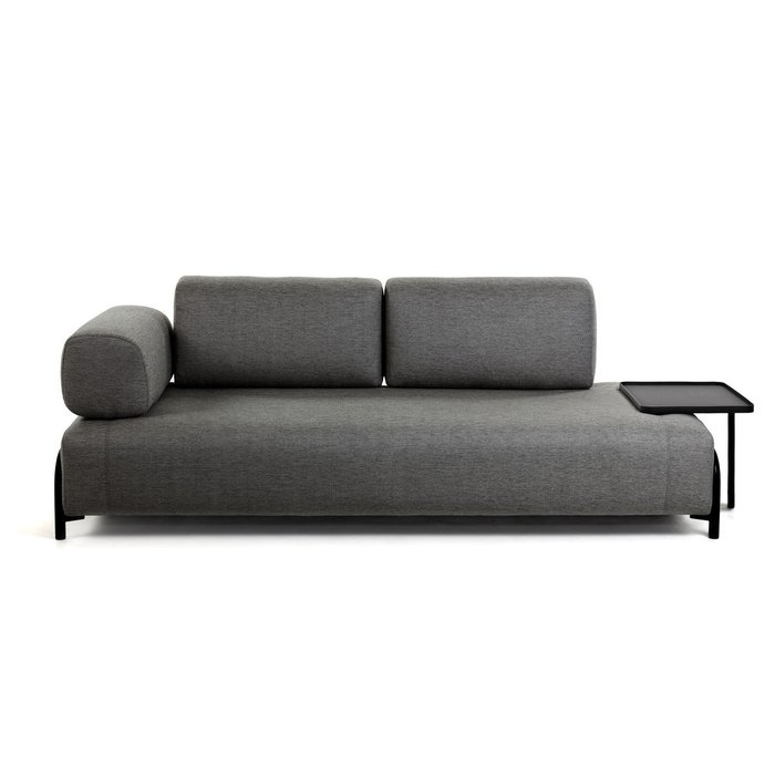 Диван трехместный Compo темно-серого цвета - лучшие Прямые диваны в INMYROOM