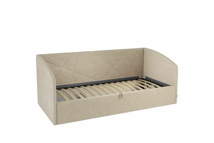 Кровать Бест 90х200 бежевого цвета с подъемным механизмом - купить Кровати для спальни по цене 25590.0