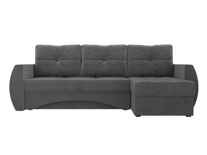 Угловой диван-кровать Сатурн серого цвета правый угол - купить Угловые диваны по цене 53990.0