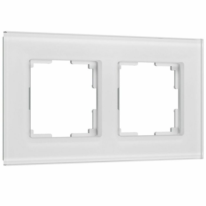 Рамка из стекла на 2 поста Senso белый soft-touch W0023101 Рамка из стекла на 2 поста Senso белый soft-touch W0023101