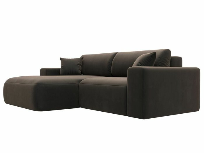 Угловой диван-кровать Лига 036 Классик коричневого цвета левый угол - лучшие Угловые диваны в INMYROOM