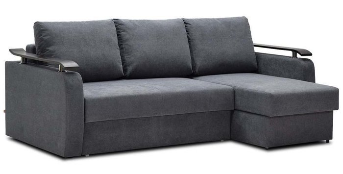 Угловой диван-кровать Мекс серого цвета