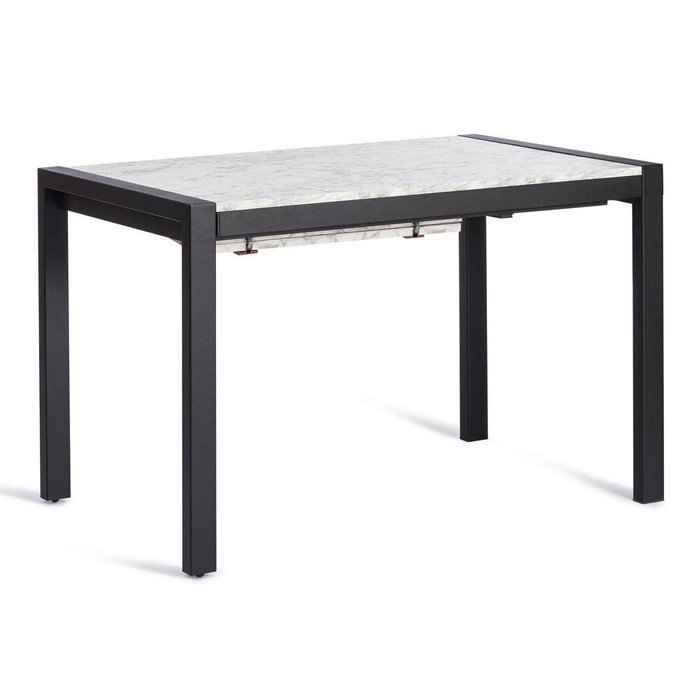 Раздвижной обеденный стол Svan черно-белого цвета