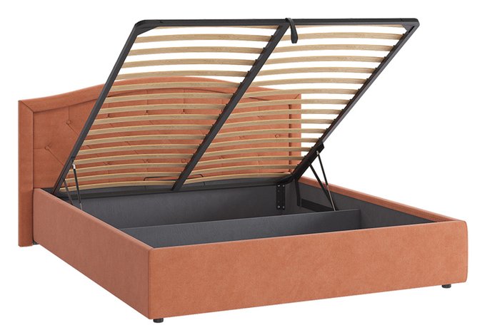Кровать Верона 2 160х200 персикового цвета с подъемным механизмом - лучшие Кровати для спальни в INMYROOM