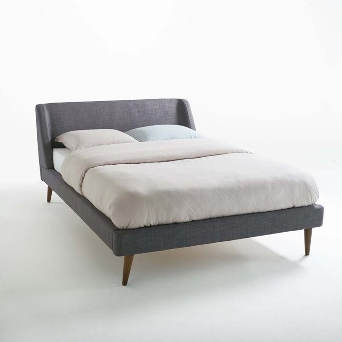 Кровать Semeon 140х190 серого цвета