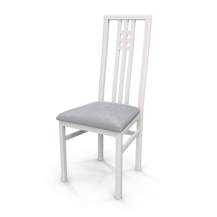 Деревянный стул Palermo U бело-серого цвета