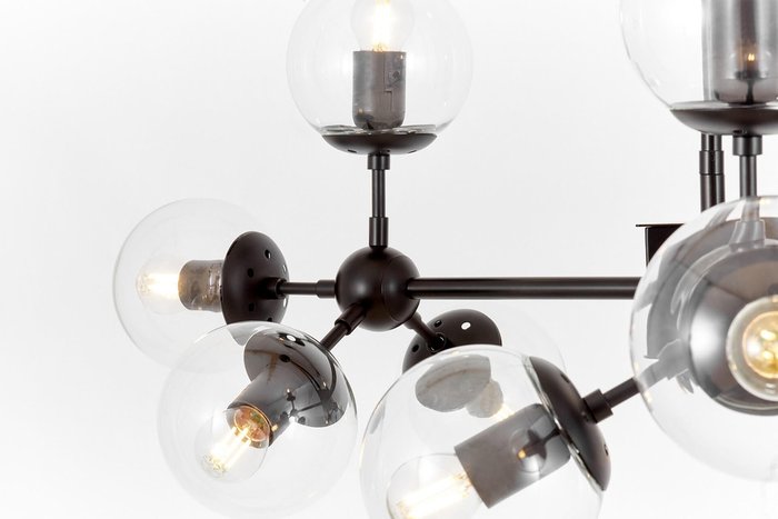 Подвесной светильник Lumina Deco Zodiak LDP 160-12 BK+PR - лучшие Подвесные люстры в INMYROOM