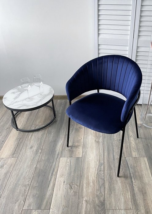 Стул Гемма темно-синего цвета - купить Обеденные стулья по цене 7155.0