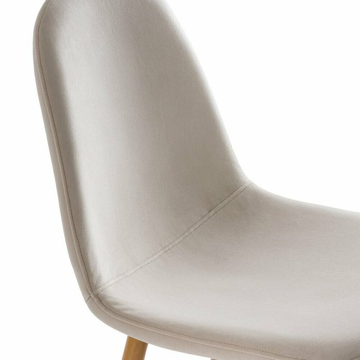 Комплект из двух стульев с обивкой из велюра Polina бежевого цвета - лучшие Обеденные стулья в INMYROOM