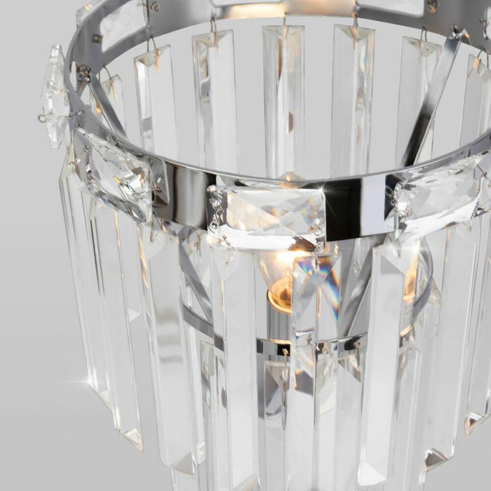 Настольный светильник с хрусталем Elegante цвета хром - купить Настольные лампы по цене 14100.0
