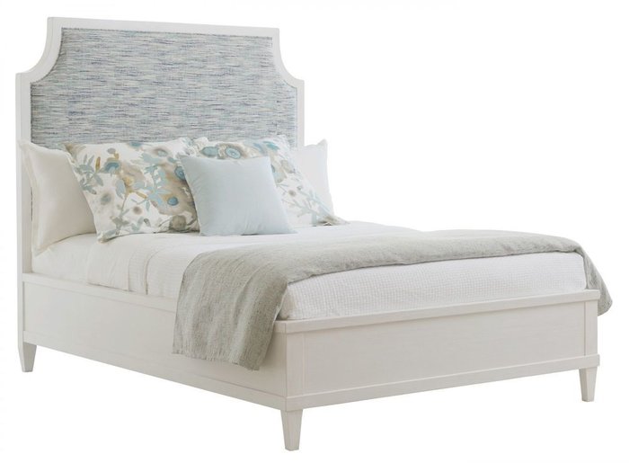 Кровать с мягким изголовьем Бриз 160х200 белого цвета