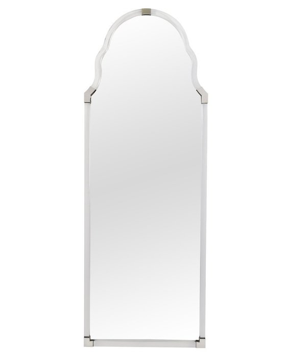 Напольное зеркало Поллок nickel со вставками цвета никель