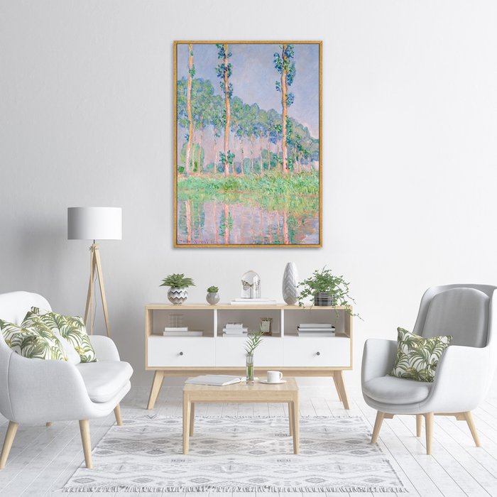 Репродукция картины на холсте Poplars, Pink Effect, 1891г. - лучшие Картины в INMYROOM