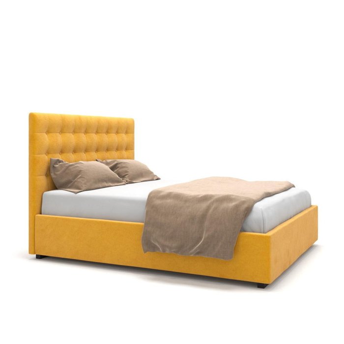  Кровать Finlay с подъемным механизмом желтая 180х200 - купить Кровати для спальни по цене 77900.0